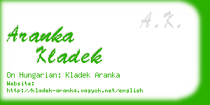 aranka kladek business card